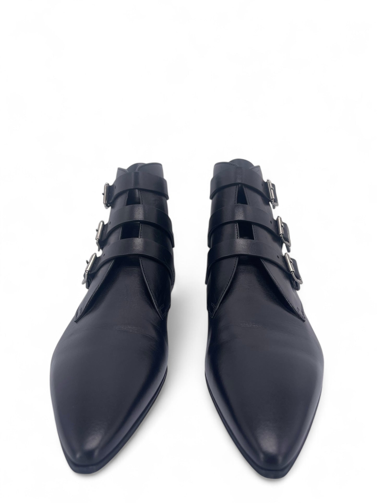 Saint Laurent Pointed Buckle Boots