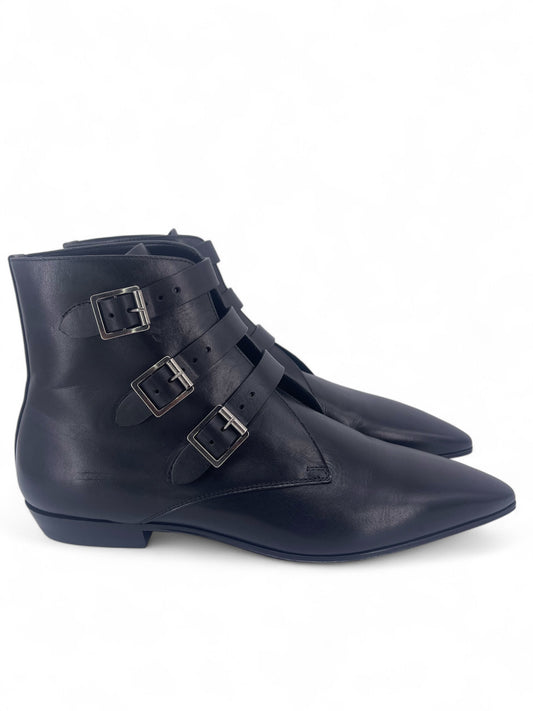 Saint Laurent Pointed Buckle Boots
