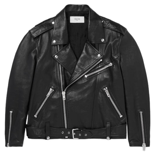 CELINE HOMME
Textured-Leather Biker Jacket